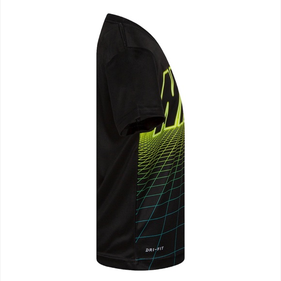 Nike Dri-FIT Boys' Logo Short Sleeve Tee- Black Size 4XS - Picture 3 of 6